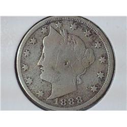 1888 Liberty "V" Nickel (VG) Semi-Key