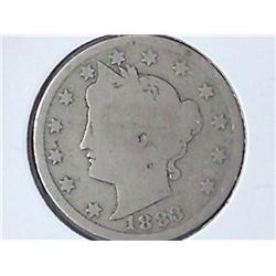 1883 With Cents Liberty "V" Nickel (Semi-Key)