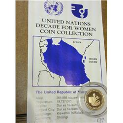 1984 Tanzania Gold 1000 Shilingi (Proof) .2344 AGW