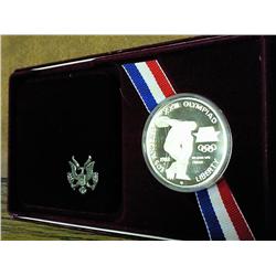 1983 Olympic Proof Silver Dollar, Original Package