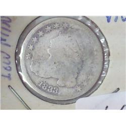 1833 Capped Bust Dime (VG)