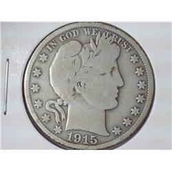 1915 Barber Half Dollar (G6) Key Date