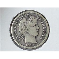 1914-S Barber Dime (Fine)