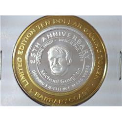 2004 Barbary Coast $10 Gaming Token (UNC) Silver