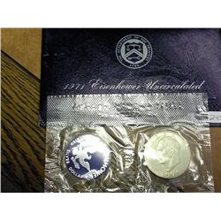 1971 Ike UNC Dollar (Blue Pack)