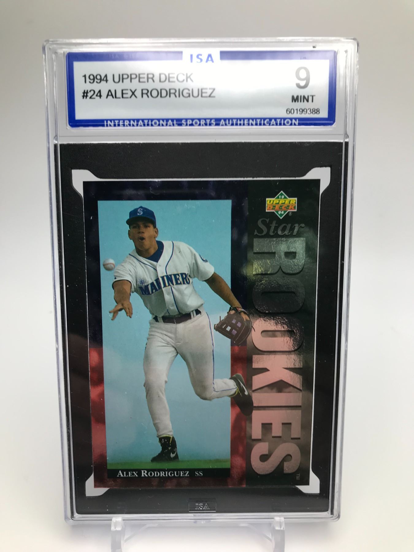 ALEX RODRIGUEZ ROOKIE CARD GRADED (ISA 9)