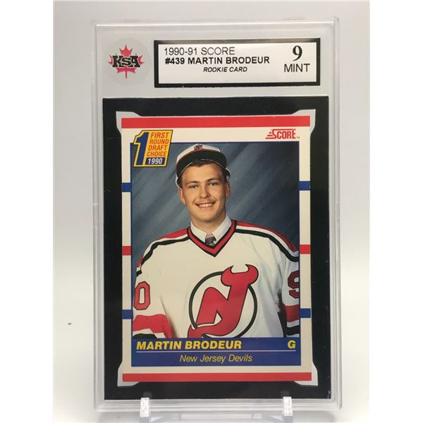 MARTIN BRODEUR ROOKIE CARD GRADED (KSA 9)