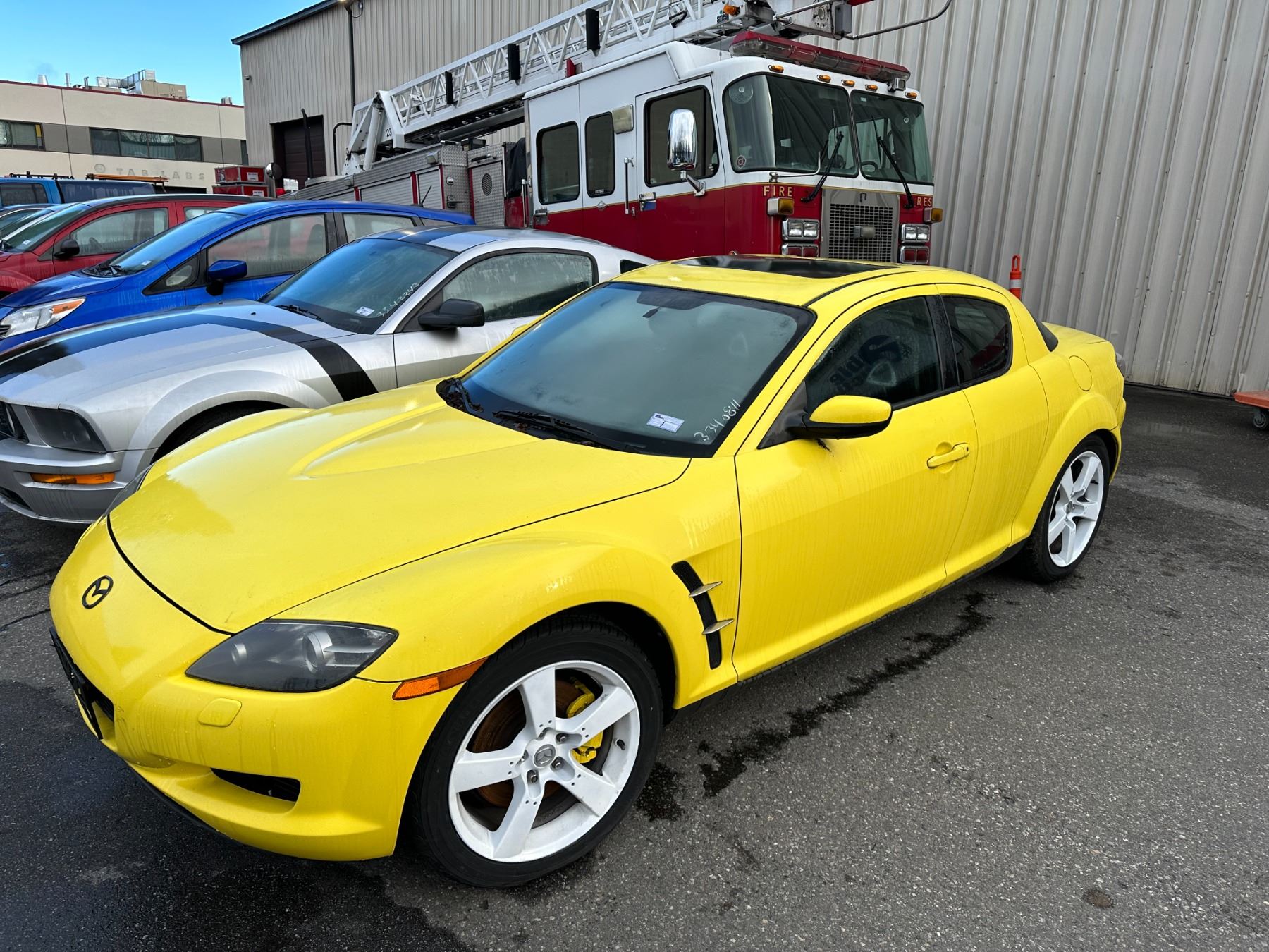 2004 MAZDA RX8, 4DR COUPE, YELLOW, VIN JM1FE173140130747