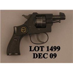 Rohm Model RG20 DA revolver, .22 short cal., 2” round barrel, black finish, checkered plastic brown 