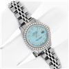 Image 4 : Rolex Ladies Stainless Steel Blue Diamond Datejust Wristwatch