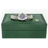 Image 7 : Rolex Ladies Stainless Steel Blue Vignette Diamond & Sapphire Datejust Wristwatch