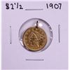 1907 $2 1/2 Liberty Head Quarter Eagle Gold Coin in Bezel