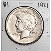 Image 1 : 1921 $1 Peace Silver Dollar Coin