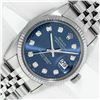 Rolex Men's Stainless Steel Blue Diamond Datejust Wristwatch