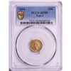 1854 Type 2 Indian Princess Head Gold Dollar Coin PCGS AU55