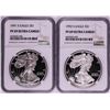 Image 1 : Lot of 1991-1992 $1 Proof American Silver Eagle Coins NGC PF69 Ultra Cameo