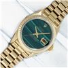 Image 1 : Rolex Ladies 18K Yellow Gold Malachite Dial President Wristwatch with Rolex Box