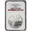 Image 1 : 2006 $1 American Silver Eagle Coin NGC MS69 Box #14 First Strikes