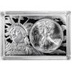 Image 1 : 1995 $1 American Silver Eagle Coin & 2oz Silver Bar Set