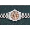 Image 7 : Rolex Ladies Stainless Steel Quickset Salmon Diamond Datejust Wristwatch
