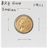 1911 $2 1/2 Indian Head Quarter Eagle Gold Coin