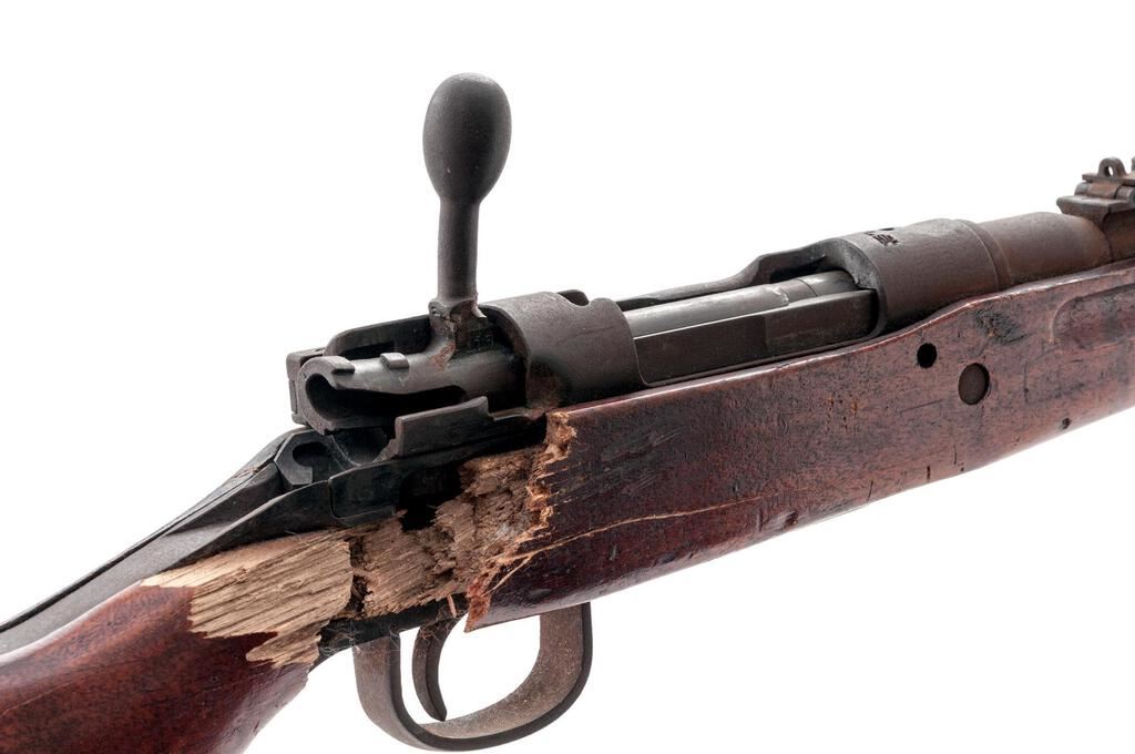 Battle Damaged Japanese Type 99 Arisaka Bolt Action Rifle