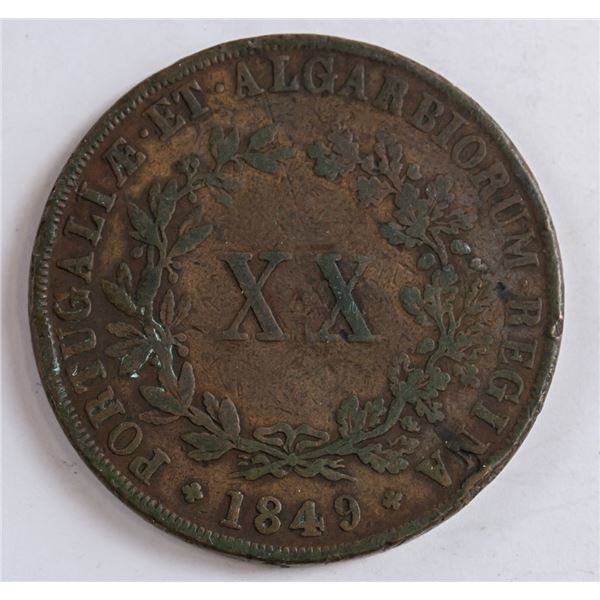Portugal 20 Reis Maria II 1849