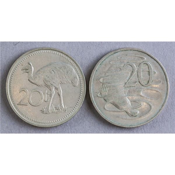 Lot of 2 Papua New Guinea and Australia Coins