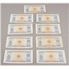 Image 1 : Lot of 9 Vietnamese Paper Money 10 Dong 1976