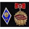 Image 1 : Lot of 2 Russian Socialism Medal Graduate Medal
