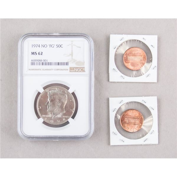 Lot of 3 Coins Graded US Half Dollar NGC MS 62