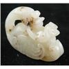 Image 1 : Chinese Hetian White Jade Carved Swan Toggle