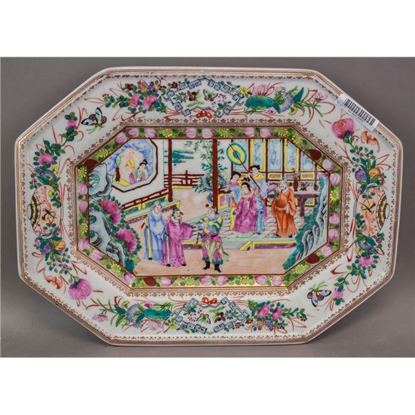 Chinese Canton Enameled Painted Plate Qianlong