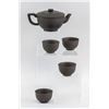 Image 1 : Chinese Black Zisha Teapot with Four Cups