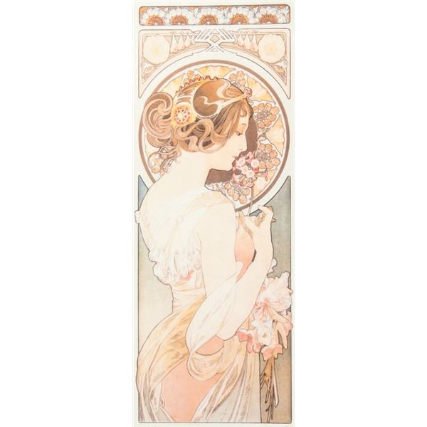 Czech Lithograph on Paper Signed Mucha 18/40