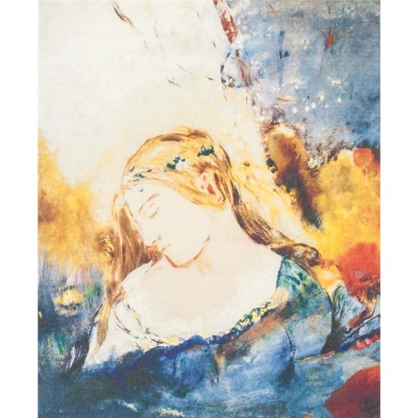 French Linocut Etching E.A. Signed ODILON REDON