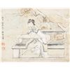Image 2 : Chinese Watercolor Court Scene Signed and Seals