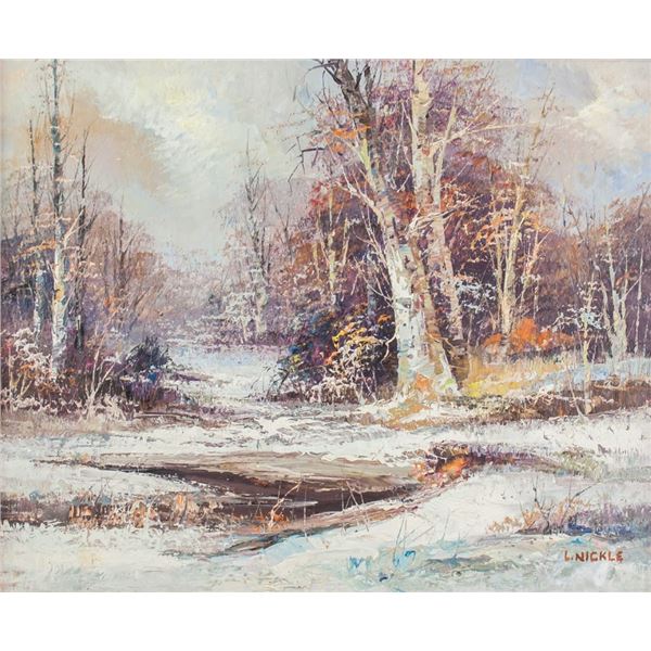 Canadian Oil on Canvas Signed L. NICKLE