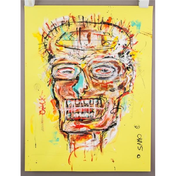 American Mixed Media on Paper Samo JMB