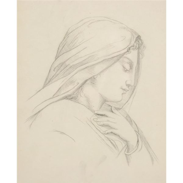 Pencil on Paper Portrait of Woman