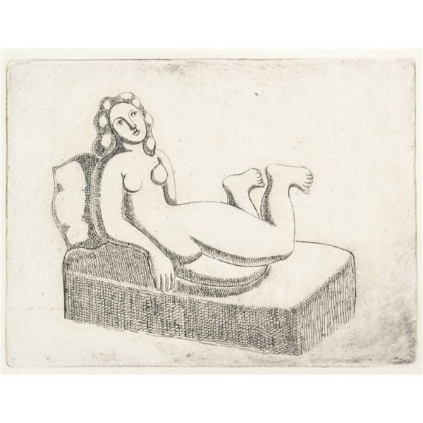 French Cubist Etching Signed F. Leger E.A