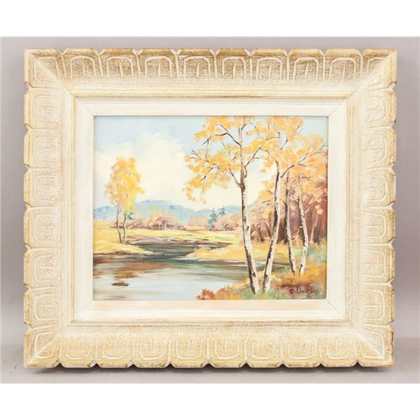 American/Canadian Oil on Panel Signed C Douglas