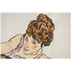 Image 2 : Austrian Watercolor on Paper Signed Egon Schiele