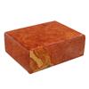 Image 1 : Inlaid Burl Box Handmade Rare Afzelia Wood (DEC-293)
