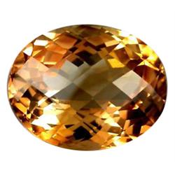 11.20ct Flawless Top Fancy Oval Cut Imperial Topaz (GEM-17641)