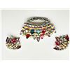 Image 2 : BROOCH AND EARRINGS CROWN SET