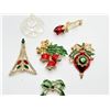 Image 1 : CHRISTMAS ASSORTED BROOCHES
