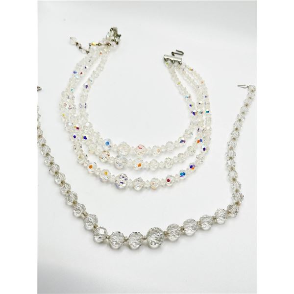 CRYSTALS , GLASS NECKLACES