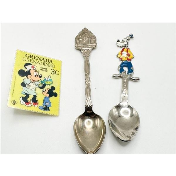 DISNEY SPOONS AND PIN