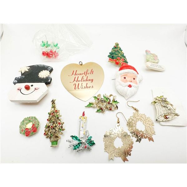 CHRISTMAS ASSORTED BROOCHES